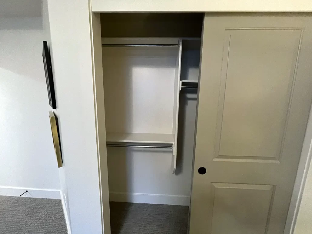 Utah Basement Remodel- closet organizer