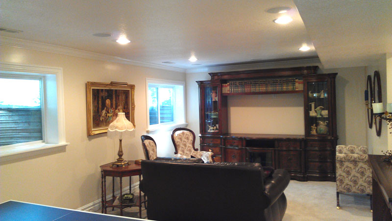 Holladay Utah Basement Finish- Family Room